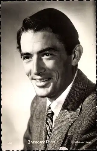 Ak Schauspieler Gregory Peck, Portrait