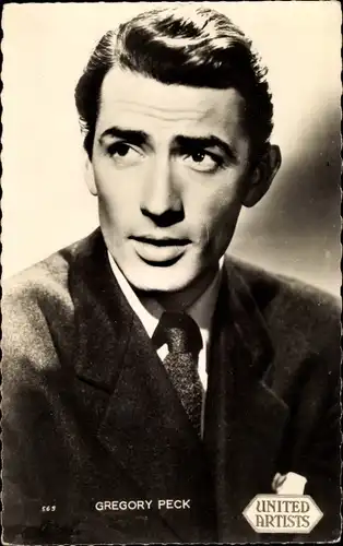 Ak Schauspieler Gregory Peck, Portrait, United Artists