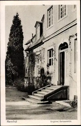 Ak Herrnhut in Sachsen, Voigtshof, Gartenansicht