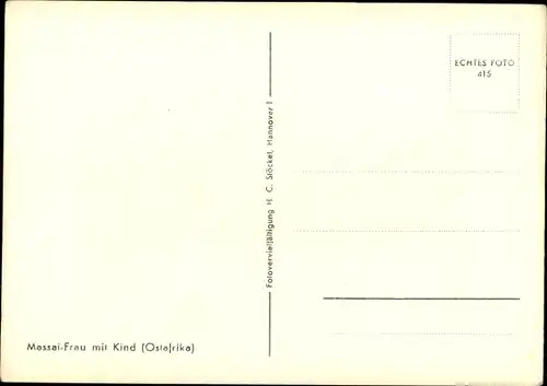 Ak Ostafrika, Massai Frau mit Kind