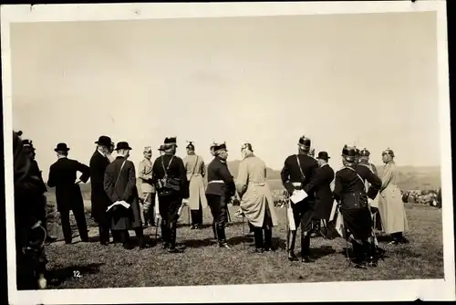 Foto Ak Schweiz, Schweizer Soldaten in Uniformen, Kaisermanöver 1912, Wilhelm II