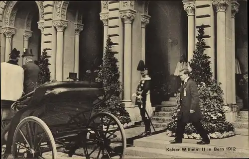 Ak Bern Stadt Schweiz, Kaiser Wilhelm II. von Preußen, Staatsbesuch 1912
