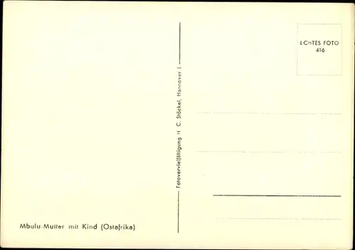 Ak Ostafrika, Mbulu Mutter mit Kind