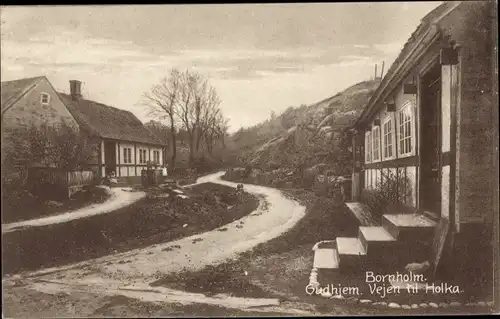 Ak Bornholm Dänemark, Gudhjem, Vejen til Holka