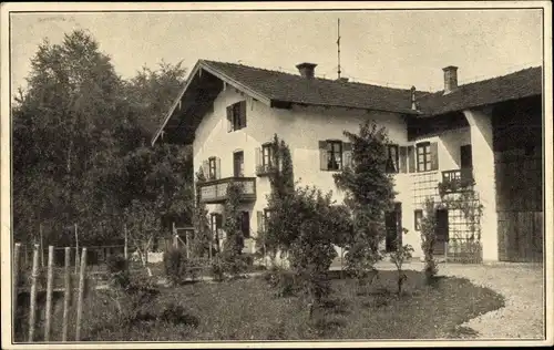 Ak Grassau in Oberbayern, Pension und Gutshof Haus Weiher