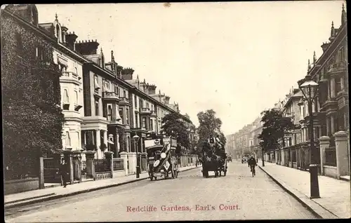 Ak Chelsea London England, Redcliffe Gardens, Earl's Court