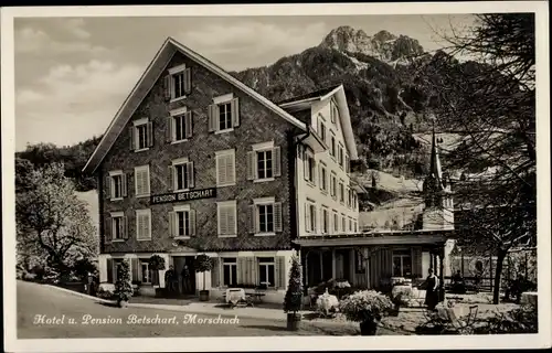 Ak Morschach Kt Schwyz Schweiz, Hotel und Pension Betschart