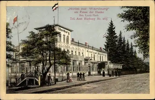 Ak Hamburg Harburg, Hotel zur Wartburg, am Fuß der Haake