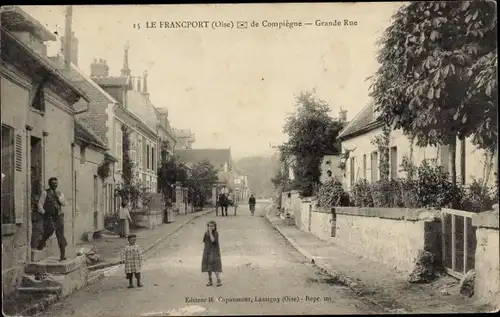 Ak Le Francport Oise, Grande Rue