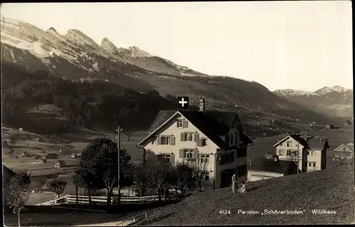 Ak Wildhaus Kanton St Gallen Schweiz, Pension Schönerboden