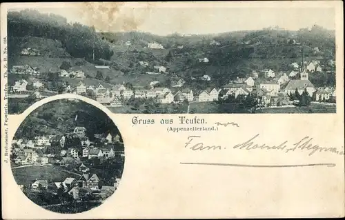 Ak Teufen Kanton Appenzell Ausserrhoden Schweiz, Blick auf den Ort