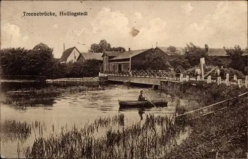 Ak Hollingstedt an der Treene, Treenebrücke