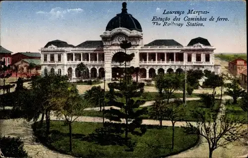 Ak Maputo Lourenco Marques Mosambik, Estacao dos Caminhos de ferro, The Railway Station