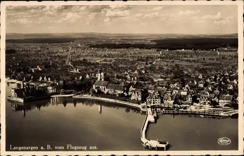 Ak Langenargen am Bodensee, Fliegeraufnahme