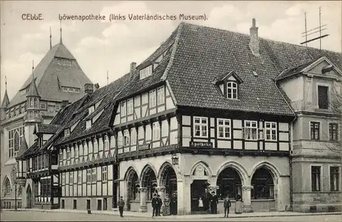 Ak Celle in Niedersachsen, Löwenapotheke, Vaterländisches Museum