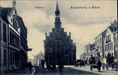 Ak Sønderborg Sonderburg Dänemark, Rathaus