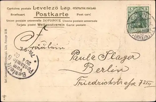 Präge Litho Mops, Hund