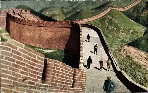 Ak The Great Wall of China, Chinesische Mauer