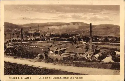 Ak Freden an der Leine Niedersachsen, Spiegelglasfabrik, Kaliwerk