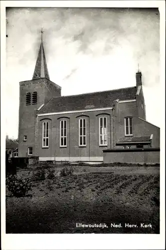 Ak Ellewoutsdijk Zeeland, Ned. Herv. Kerk