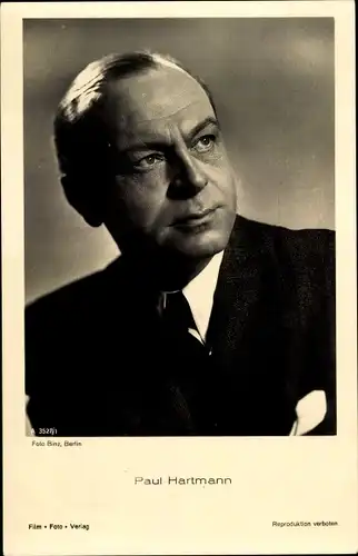 Ak Schauspieler Paul Hartmann, Portrait