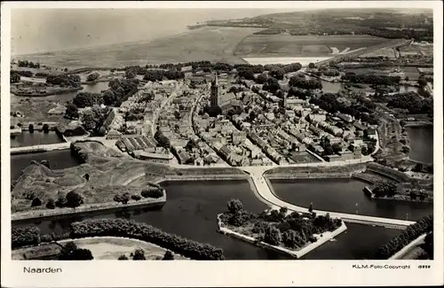 Ak Naarden Nordholland Niederlande, Luftbild