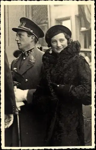 Ak Königin Astrid, König Leopold III. von Belgien