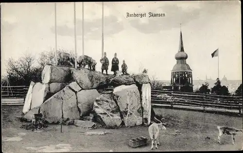 Ak Skansen Stockholm Schweden, Renberget