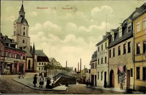 Ak Meerane in Sachsen, Neumarkt, Kirche