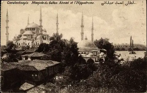 Ak Konstantinopel Istanbul Türkei, Mosquee du Sultan Ahmed et l'Hippodrome