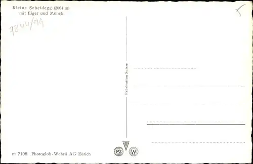 Ak Kanton Bern, Berner Oberland, Kleine Scheidegg, Eiger, Mönch