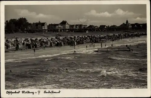 Ak Międzyzdroje Ostseebad Misdroy Pommern, Badestrand