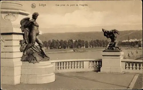 Ak Liege Lüttich Wallonien, Vue prise du pont de Fragnee