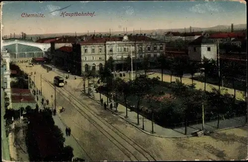 Ak Chemnitz in Sachsen, Hauptbahnhof