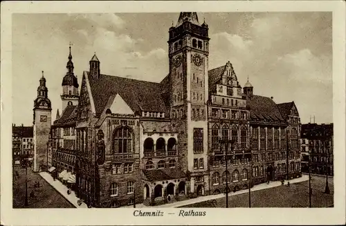 Ak Chemnitz in Sachsen, Rathaus