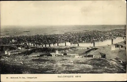Ak Thessaloniki Griechenland, Blick auf die Stadt, 1916