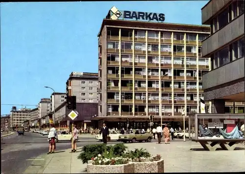 Ak Karl Marx Stadt Chemnitz in Sachsen, Straße der Nationen, Reklame BARKAS