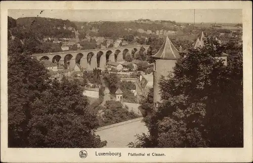 Ak Pfaffenthal Luxemburg, Totale, Viadukt