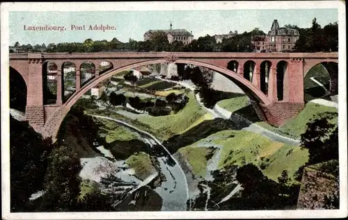 Ak Luxemburg Luxembourg, Pont Adolphe