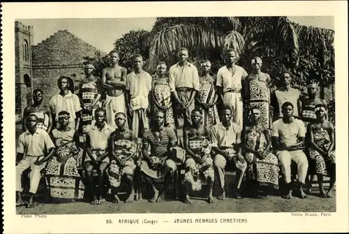 Ak Republik Kongo Französisch Kongo, Jeunes Menages Chretiens