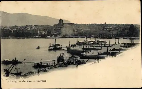 Ak Genève Genf Schweiz, La rade