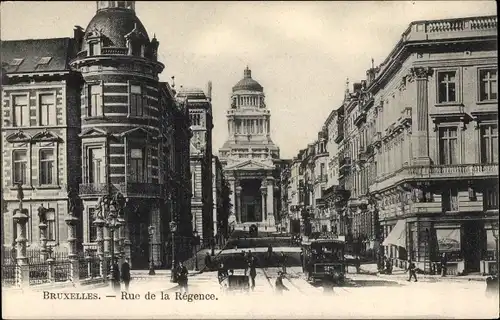Ak Bruxelles Brüssel, Rue de la Regence