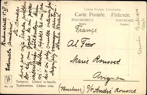 Ak Tampere Finnland, Lüders' in huvila