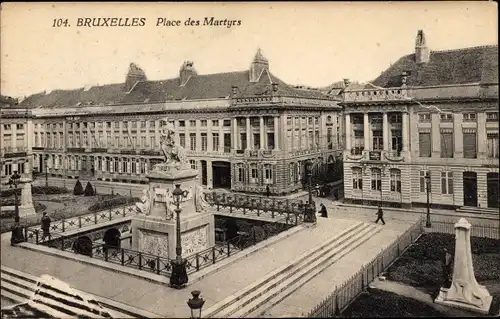 Ak Bruxelles Brüssel, Place des Martyrs