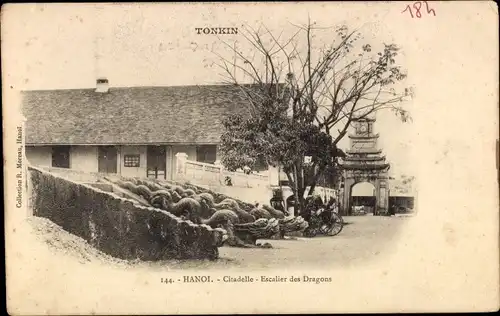 Ak Hanoi Tonkin Vietnam, Citadelle, Escalier des Dragons