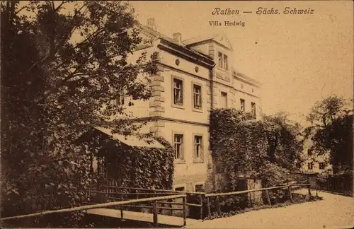 Ak Rathen an der Elbe Sächsische Schweiz, Villa Hedwig