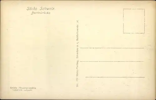 Ak Lohmen Sächsische Schweiz, Basteibrücke