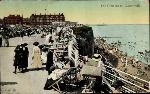 Ak Cliftonville Kent England, The Promenade