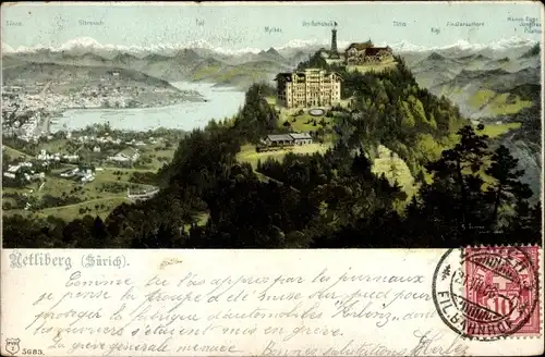 Ak Zürich Stadt Schweiz, Uetliberg, Urirotstock, Glärnisch, Landschaft