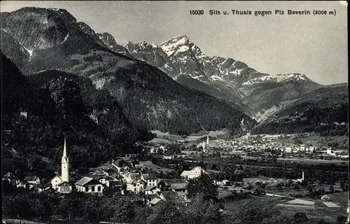 Ak Sils Baselgia Sils im Engadin Kt. Graubünden, Thusis, Piz Beverin